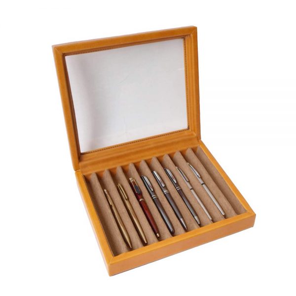 Caja para plumas miel